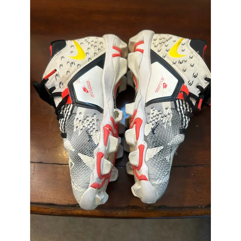 Nike Alpha Menace 3 Shark Russell Wilson Football Cleats Youth 5.5Y White Volt